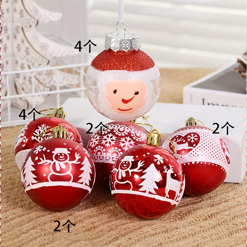 16pcs Christmas Ball Christmas Tree Decoration Ornaments for Home Decor Halloween New Year Navidad Pendant Ball Accessories