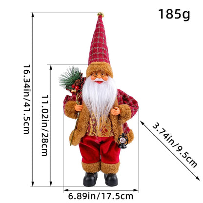 1~4PCS 2025 ChrisNavidad tmas Decoration for Home Santa Claus Plush Doll 30cm Party Decor Xmas Ornaments New Year Gift